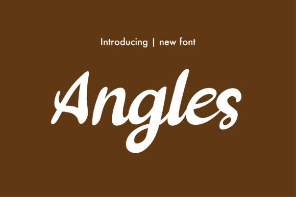 Angles: A Flowing Script Font