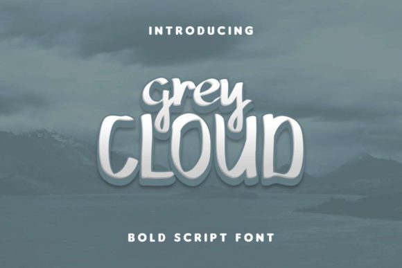 Grey Cloud Font: Handwritten Charm for Makers