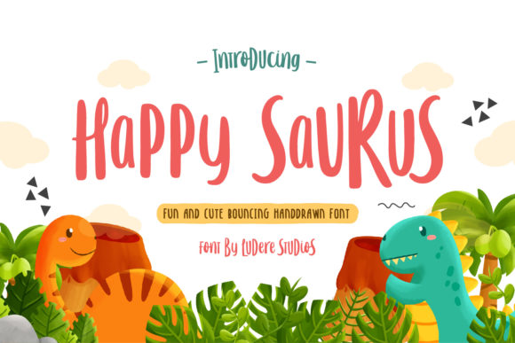 Happy Saurus Font for Creative Design