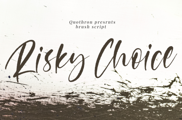 Risky Choice Font: Elegant Script for Digital Marketing