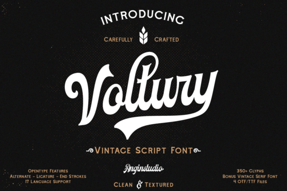 Voltury: A Handwritten Font for Elegant Design